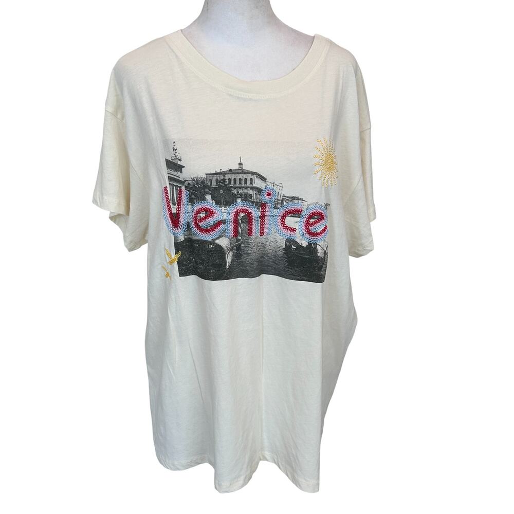 Venice Graphic Short Sleeve Tee in Cream